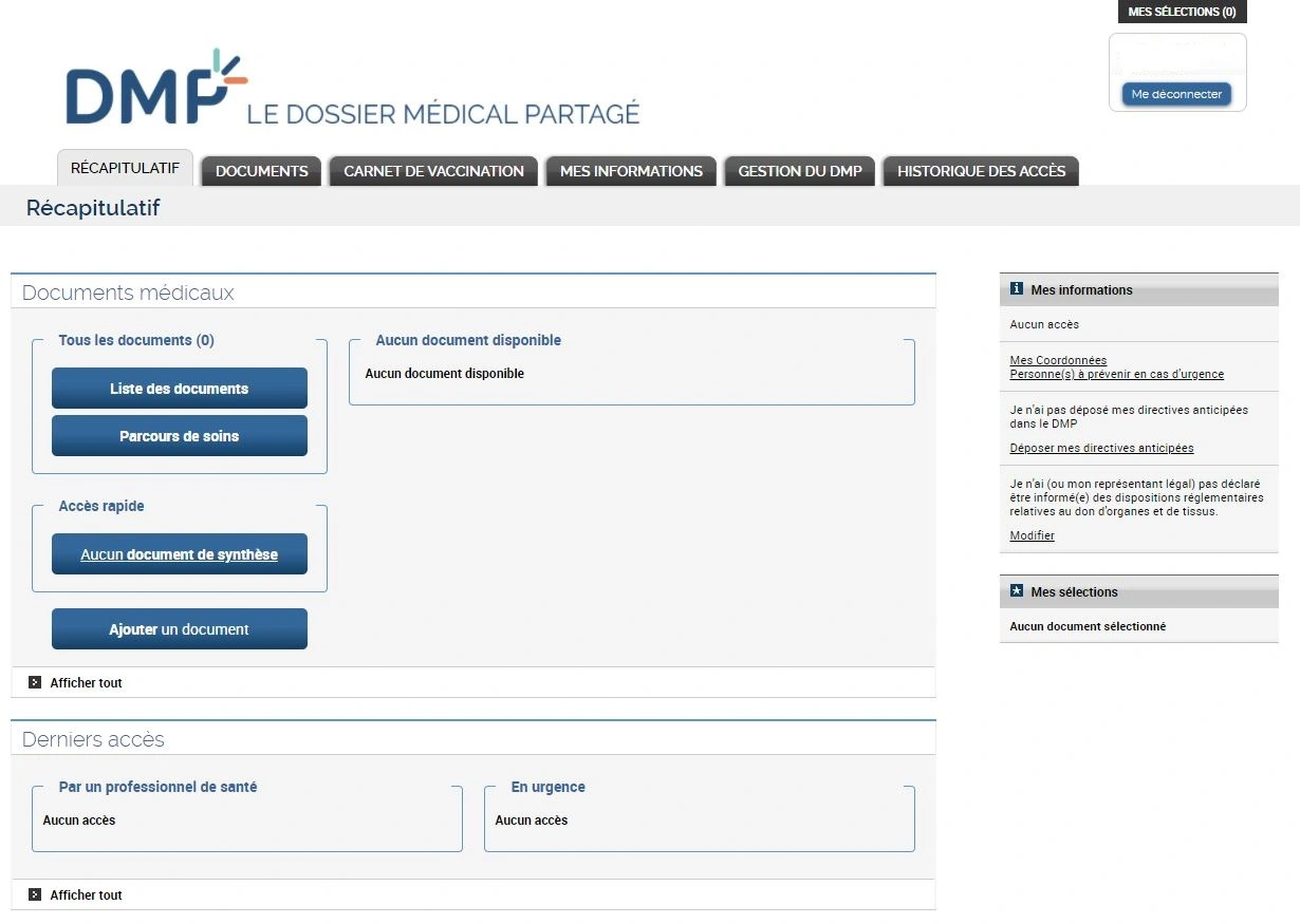 DMP screenshot